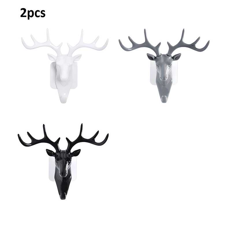 Self Adhesive Deer Head Hanging Hook (Pack of 2)